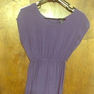 Purple casual dress with back detail